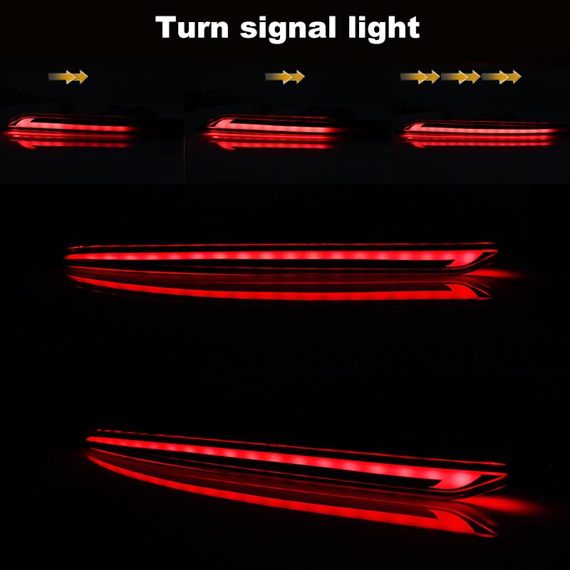 For Ford Mondeo Fusion 2013 2014 2015 2016 2017 2018 LED Rear Bumper Reflector Lights Brake Warning Dynamic Turn Signal Lamp 12V