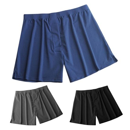 Středně vysoký pas Elastický pas Ledový hedvábí Prodyšné otvory Spací šortky Pánské Letní Ležérní Krátké Pyžamové kalhoty