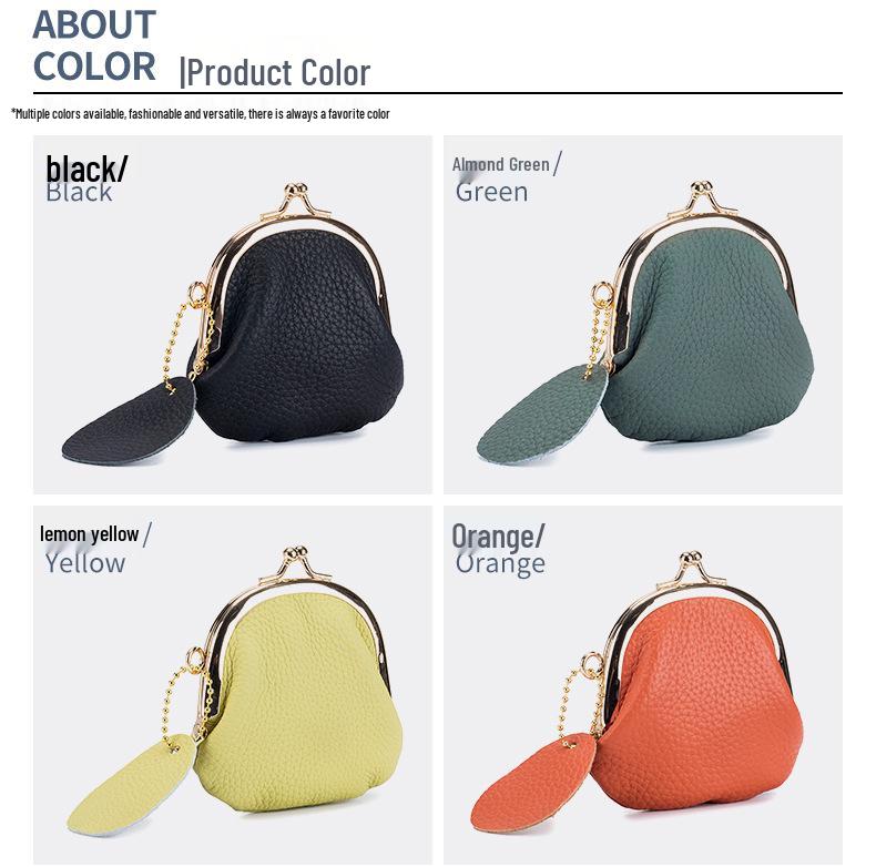 2024 Premium Leather Women's Coin Purse - Top Layer Cowhide Mini Storage Bag