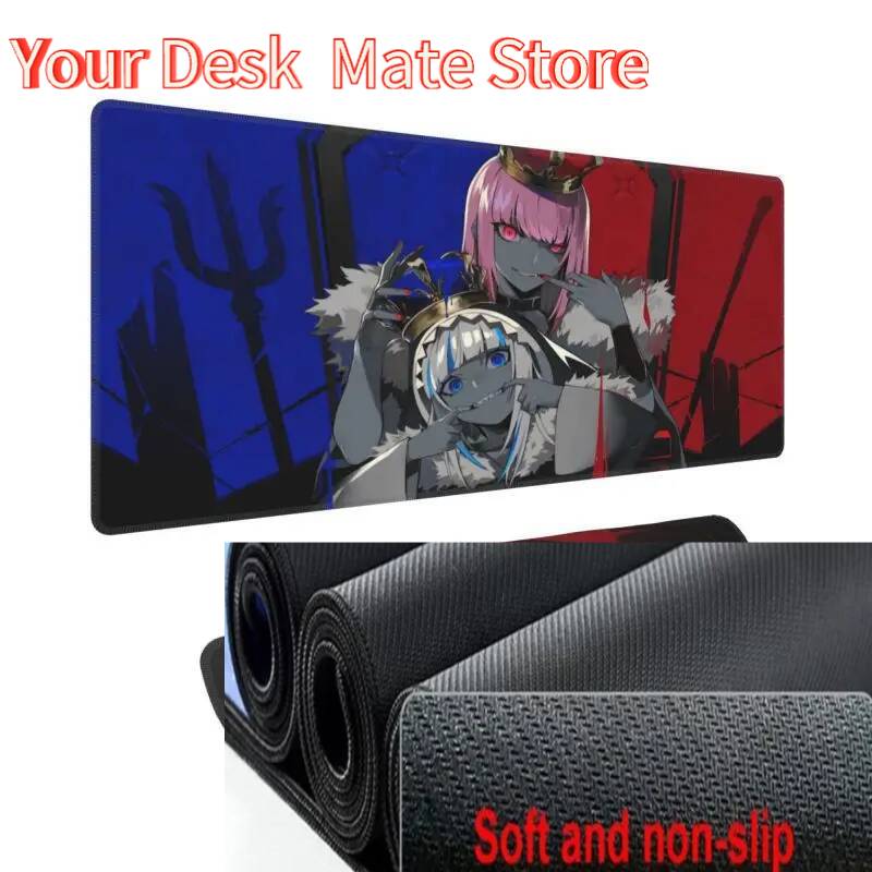 XXL Laptop Deskmat Non-slip Mat Pc Accessories Hololive Large Mousepad Gamer Gawr Gura Mausepad Kawaii Mousepad Mat Keyboard Pad