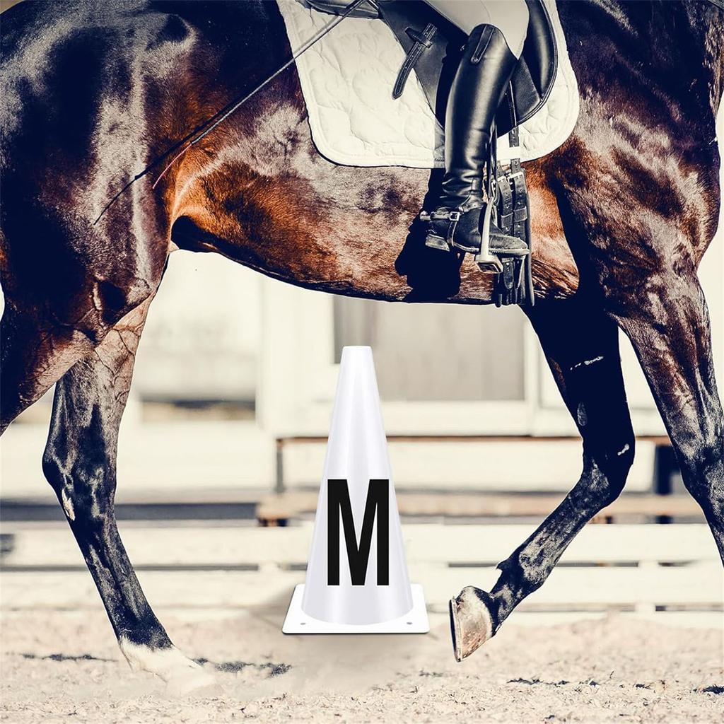 4/8pcs Portable Dressage Letter Cones Equestrian Athletes Training Cones Event Stable Training Cones Easy to Set Up