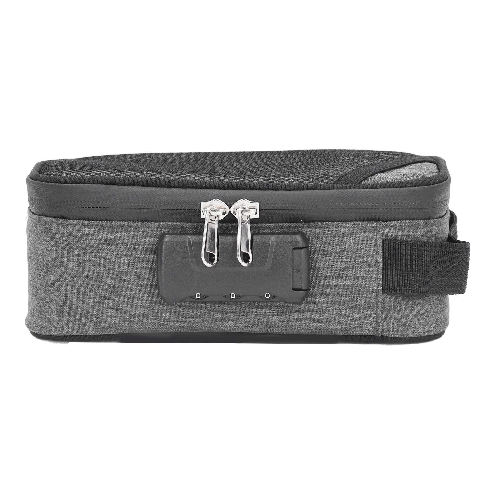 

Сумка с защитой от запаха и замком, портативный активированный уголь, непроницаемый для запаха, контейнер для путешествий, серый серый