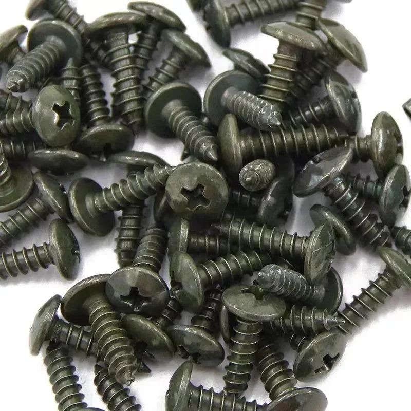 Car Metal Screw Fastener Clips U-Type Clip Anti-rust Iron Sheet Car Motorcycles Screw Buckle Bumper Protection Fastener Clips