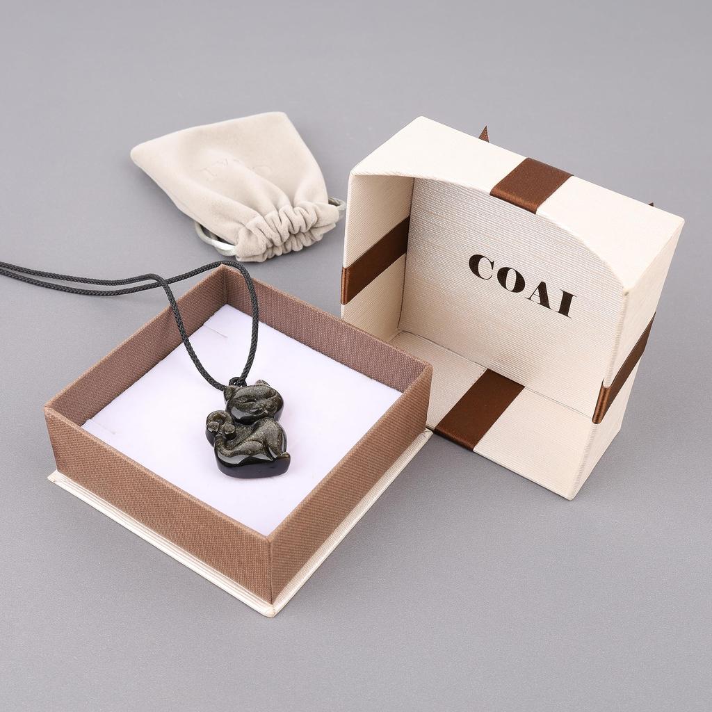 Neko Golden Obsidian Power Stone Necklace [Coai]