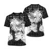 Sommer Herren Freizeit Mode Kreativ Lässig Täglich T-Shirt Locker Lässig T-Shirt 3D Digital Farbe Gedrucktes T-Shirt