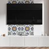 Naklejany Panel Dekoracyjny Do Szybkiej Odmiany Ściany 100X50 Cm Kwiatowy Wzór Ceramiczny
