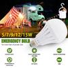 2023 Led emergency lamp with hook Led bulb E27 Led lamp 5-12W rechargeable battery lamp