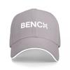 BENCH Logo Baseball Cap Black with White Embroidered Branding and Contrast Trim Classic Streetwear Style for Everyday Wear