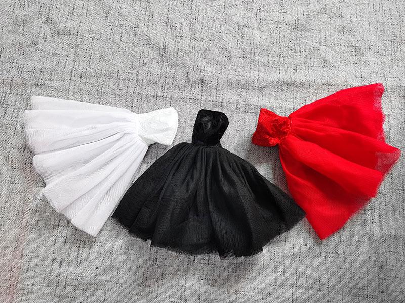 Multicolored Mini Mesh Skirt for 29cm Dolls - Babi Wedding Dress, Short Dress-Up Skirt for Toy Girls