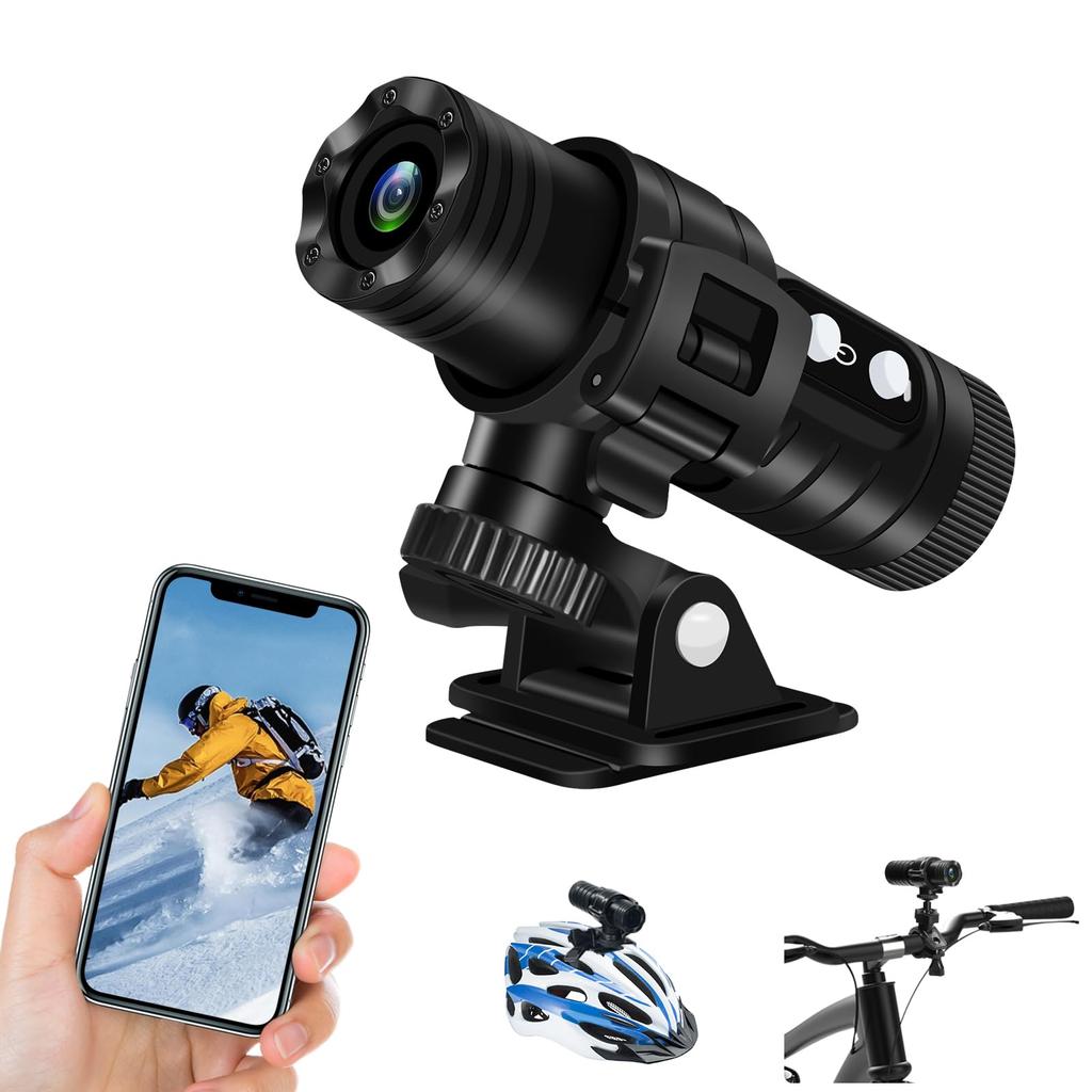 Newly Developed Equipped Motorcycle Dash Cam with Recording Wearable Action 1080P Image Wide IP66 256GB Overwrite Bicycle Dash Helmet for Outdoor