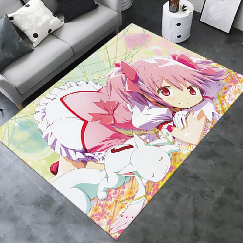 2026 NEW Puella Magi Madoka Magica Carpet Rug for Living Room Bedroom Home Sofa Decoration,Kids play Non-slip Floor Mat