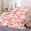 1pc Floral Pattern Lightweight Flannel Blanket, Comfortable and Warm Blanket, for Office and Camping Sofa Bed, Livingroom170