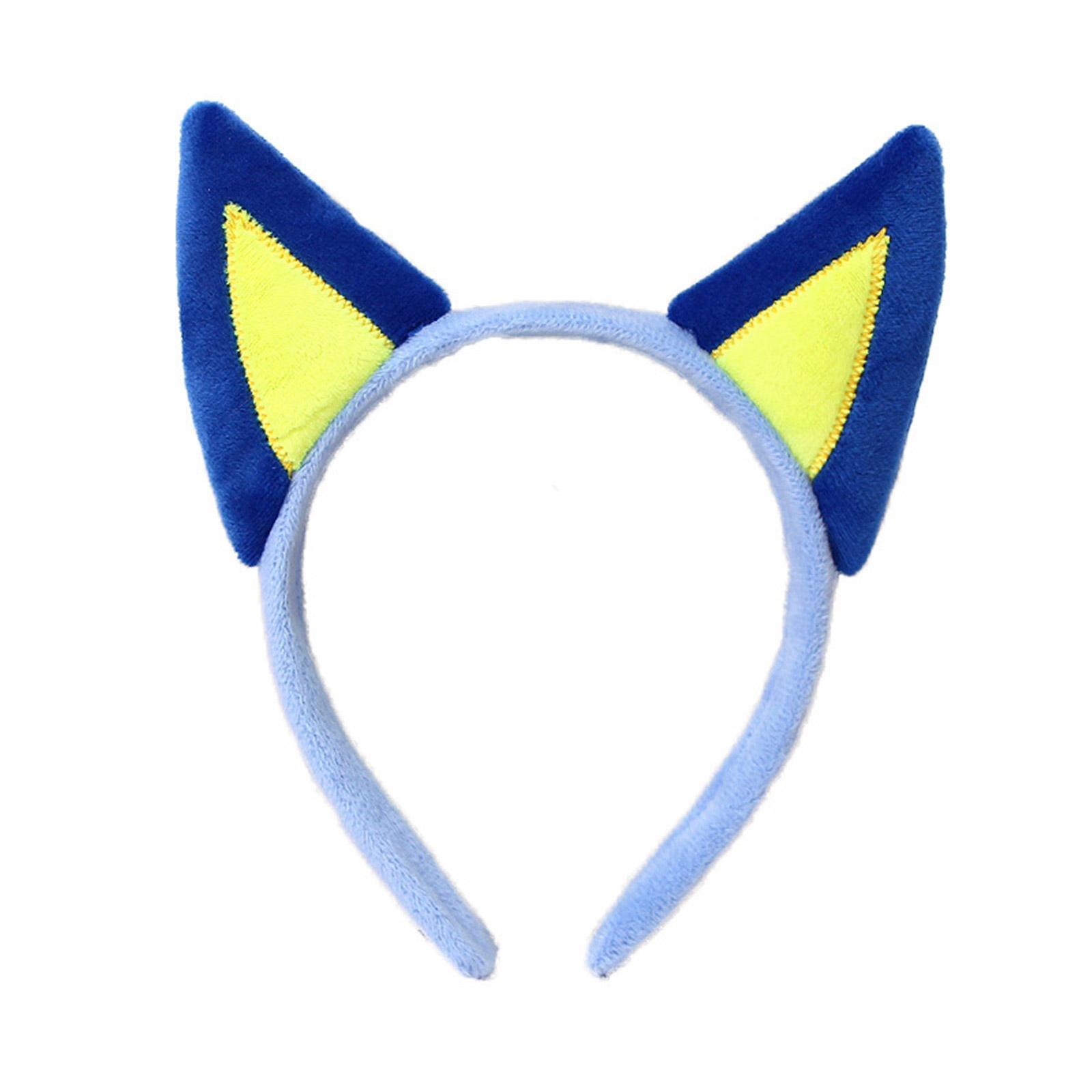 

Cosplay Anime Character Headband Elastic Dog Ear Shape Hair Hoop Plush Headpiece Christmas Masquerade Party Headband синий