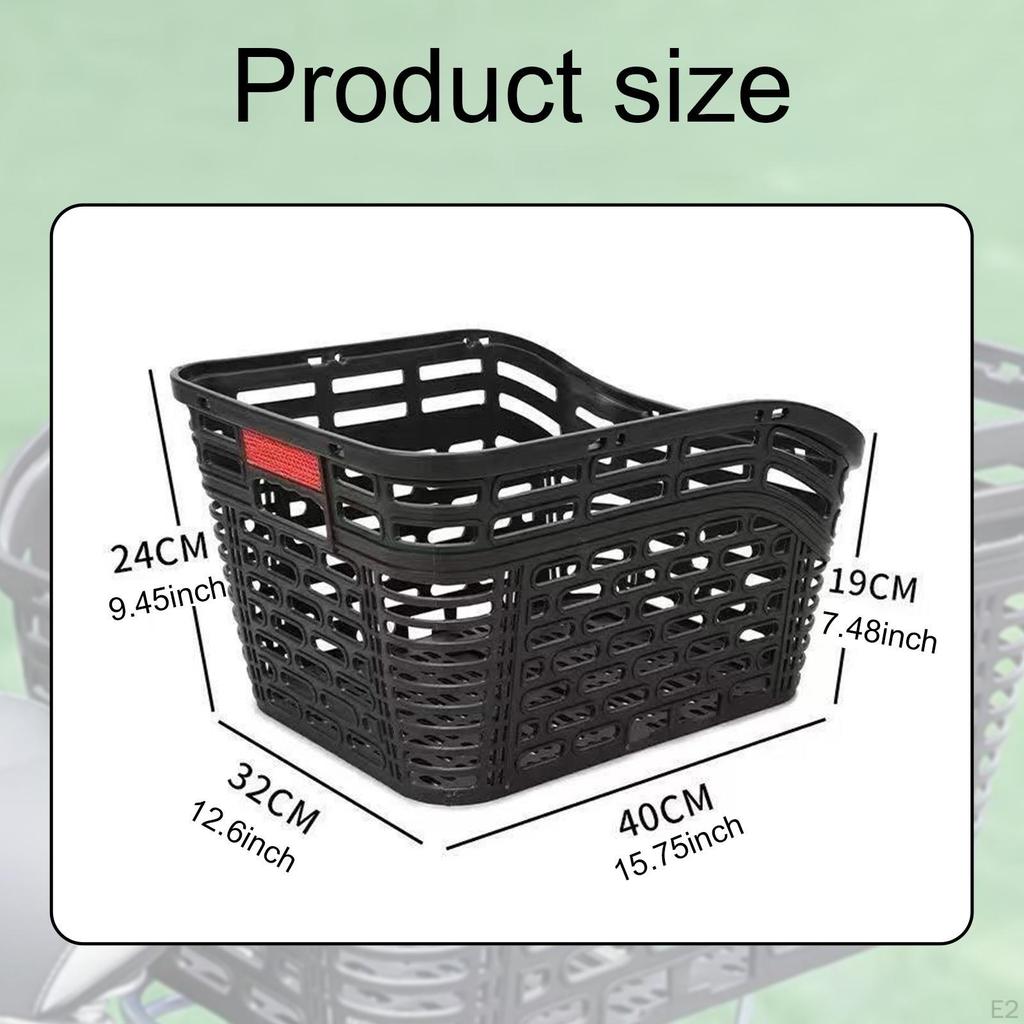 Rear Bike Basket Bicycle 32 Cmx40 Cmx24 cm Trendy Biking Rack Cargo for Riding