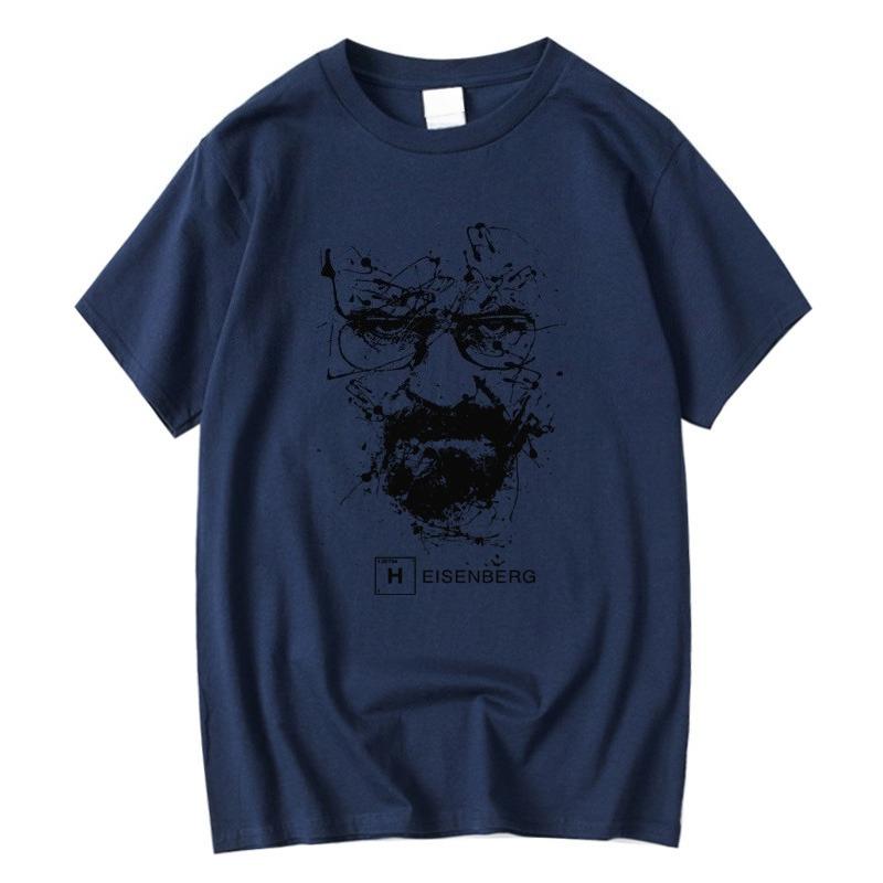 Unisexs HighQuality Pure Cotton Casual TShirt Trendy Short Sleeve Tops with Heisenberg Print from TV Series Breaking Bad