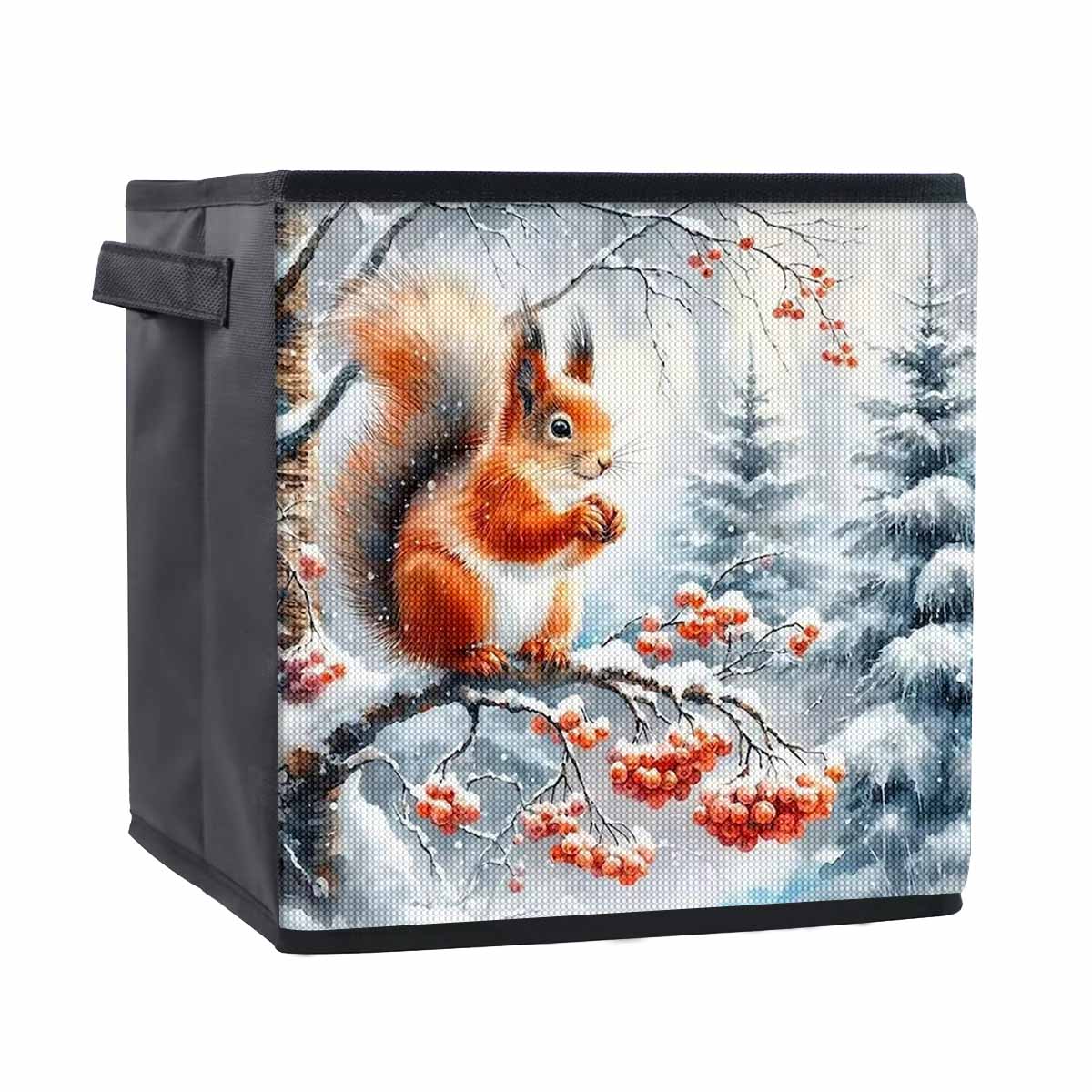 

Белка на ветке 5D Алмазная живопись Корзина для хранения Полная круглая выкладка Мозаика Алмазная вышивка Наборы для вышивания крестом Домашний декор Домашний декор 25cmx25cm