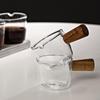1Pcs Glass Hand-draw With Handle Heat Resistant Sauce Dish Snack Plate Milk Cup Taste Dish
