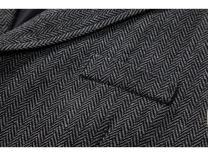 Erkek Balıksırtı Tüvit Retro Yaka Zincirli Yelek M104