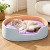Pet Bed with Removable Pad Soft Semi-Enclosed Nest Calming for Dogs