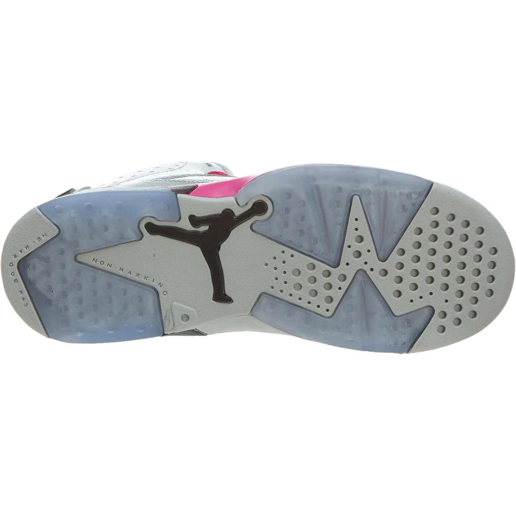 Air Jordan 6 Retro PreSchool 'Valentines Day' (Unisex) Metallic Silver / Vivid Pink / Black Kids' Basketball Shoes 543389 009
