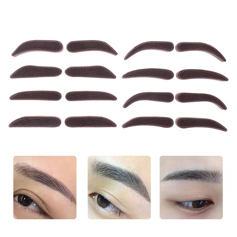 1 Par Iniciante Linha Prática Selo de Sobrancelha Estêncil de Sobrancelha Régua Carimbo de Posicionamento Ferramenta para Iniciantes Conjunto de Tatuagem de Sobrancelha Preguiçosa