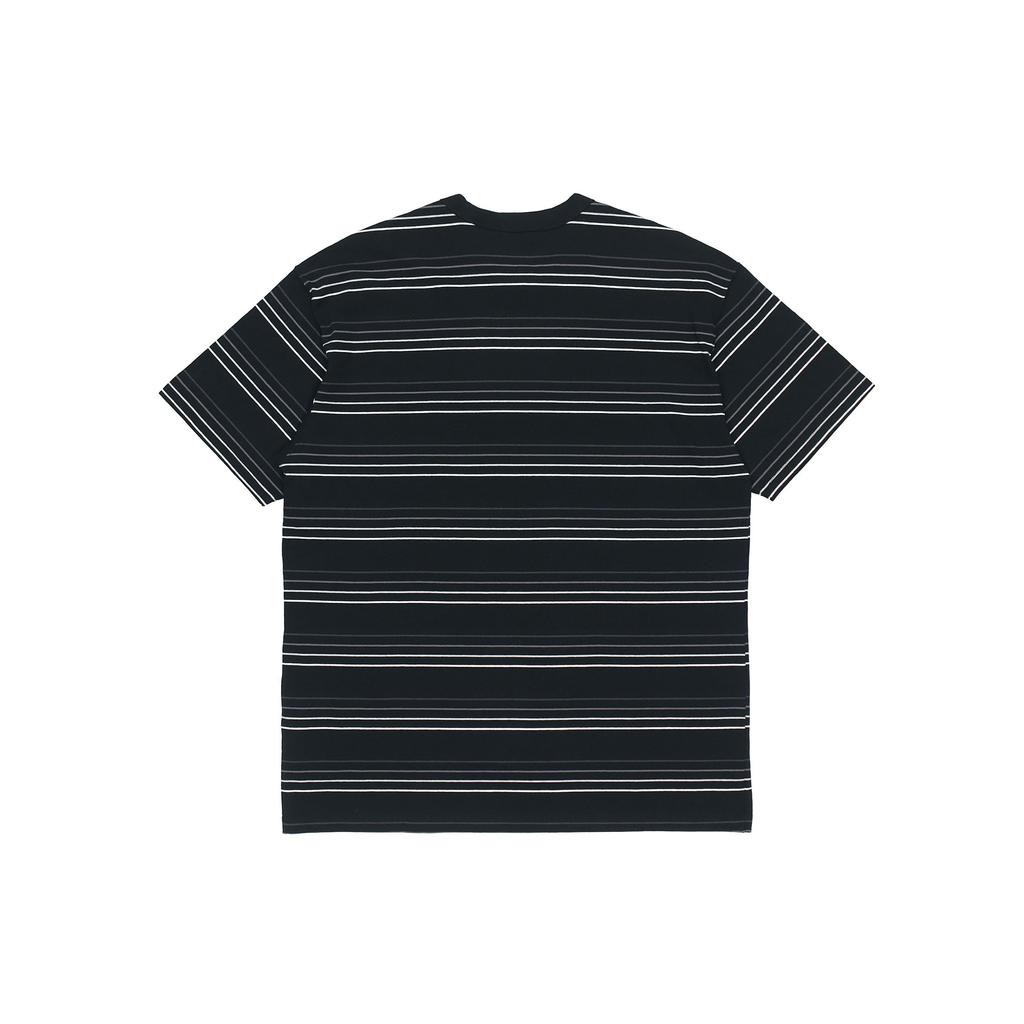 Nike Embroidered Logo Striped Loose Knit Sports Short Sleeve T-Shirt Men Tops Black DB6532-010
