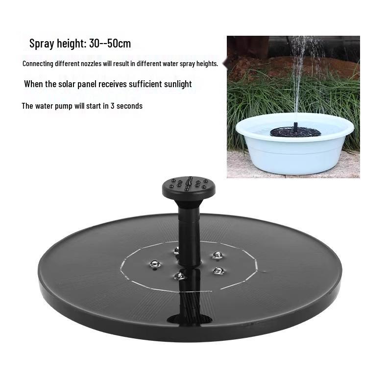 Solarbetriebener Automatischer Springbrunnen-Umwälzer & Belüfter für Innenhöfe, Steingärten, Teiche und kleine Wasserspiele