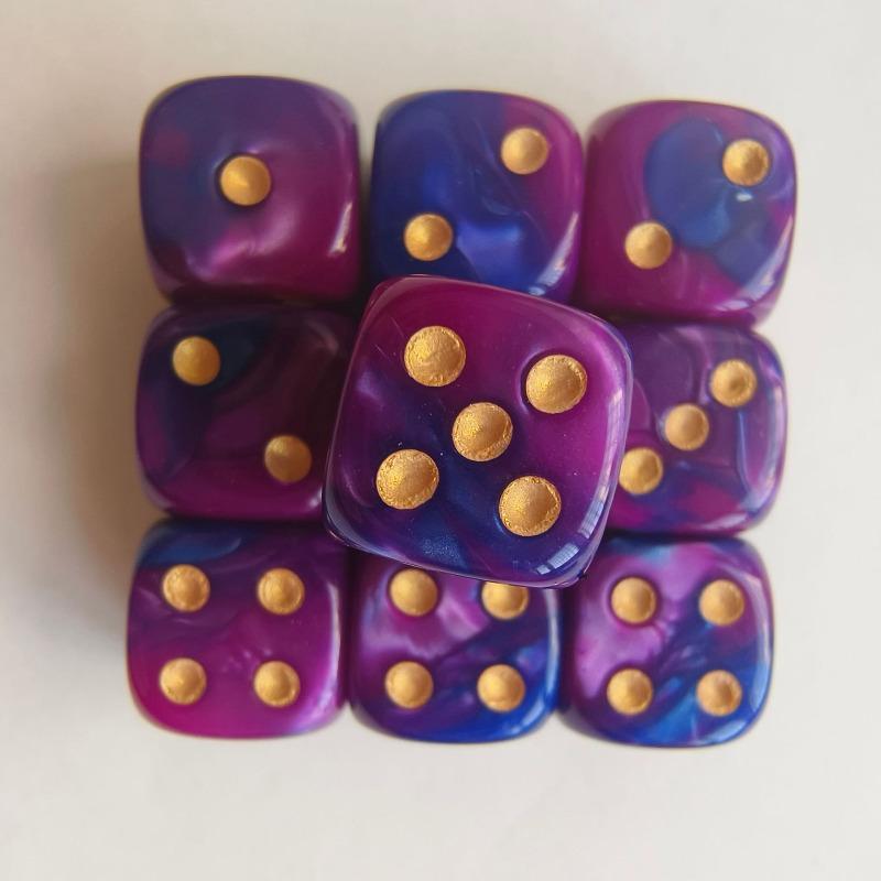 9/10 шт./коробка 16 мм Однотонные Прозрачные Цветные Игровые Кубики Настольная Игра Числовые Кубики Квадратной Формы Разноцветные Кубики с Точками 10pcs
