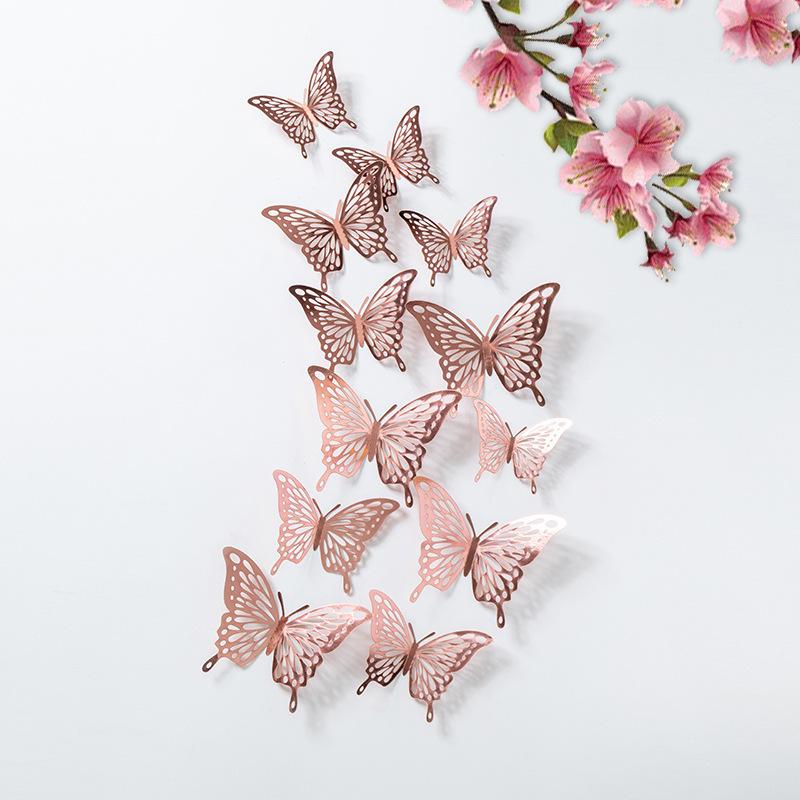 3D Butterfly Wall Stickers - High-End Single-Layer PVC Home Decoration Accessories