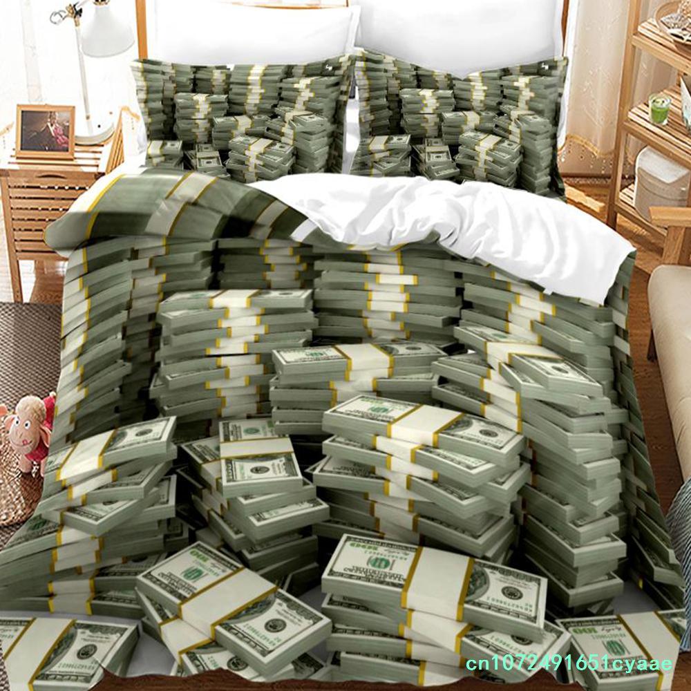 Dollars Bedding Set 3D Print Banknotes Duvet Cover Home Textiles Single Twin Full King Size With Pillowcases Dropshipping