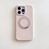Applicable to iPhone17ProMax liquid silicone ripple mobile phone case 360 rotating bracket integrated touch all-inclusive