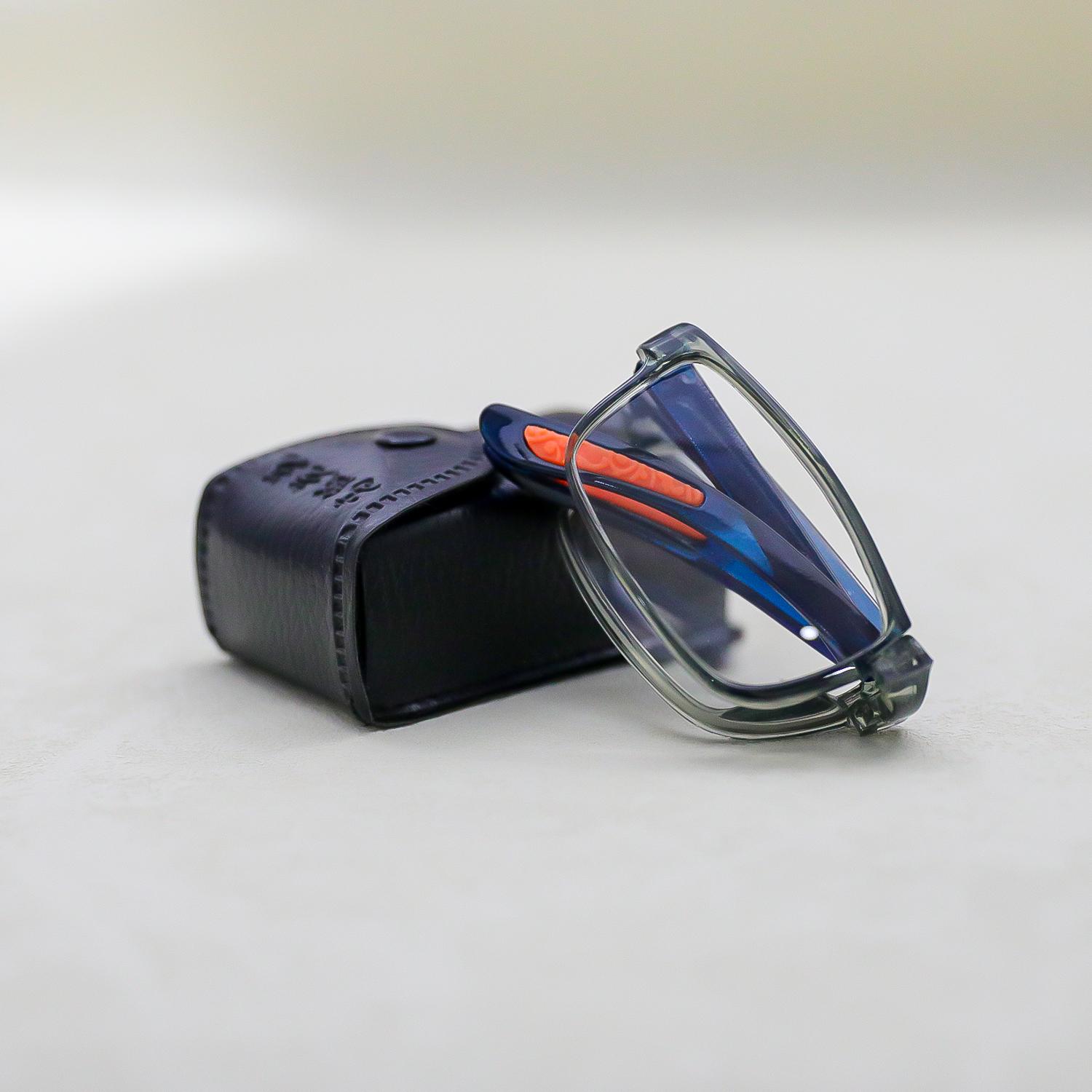 

Foldable Reading Glasses For Men Women Classical Eyeglasses Comfortable Wearing Convenient Carry Gift Glasses Case +1.5