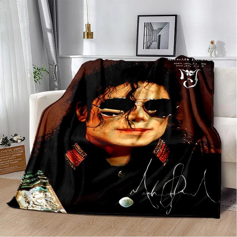 Michael Jackson Retro Printed  HD Blanket Soft Throw Blanket for Home Bedroom Bed Sofa Travel Office Solid Cover Blanket  Adults