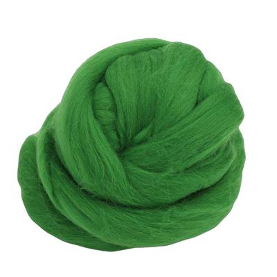 Wool Roving 200g Green Soft Comfortable Wool Roving Yarn for Felting   Weaving