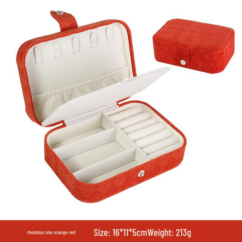 Double Layer Large Capacity Flannel Jewelry Box for Earrings, Necklaces, and Rings