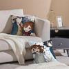 Sweet Romantic Japanese Anime HHorimiya Cushion Cover Pillowcase Short Plush Invisible Zipper Room Sofa Cushion Cover