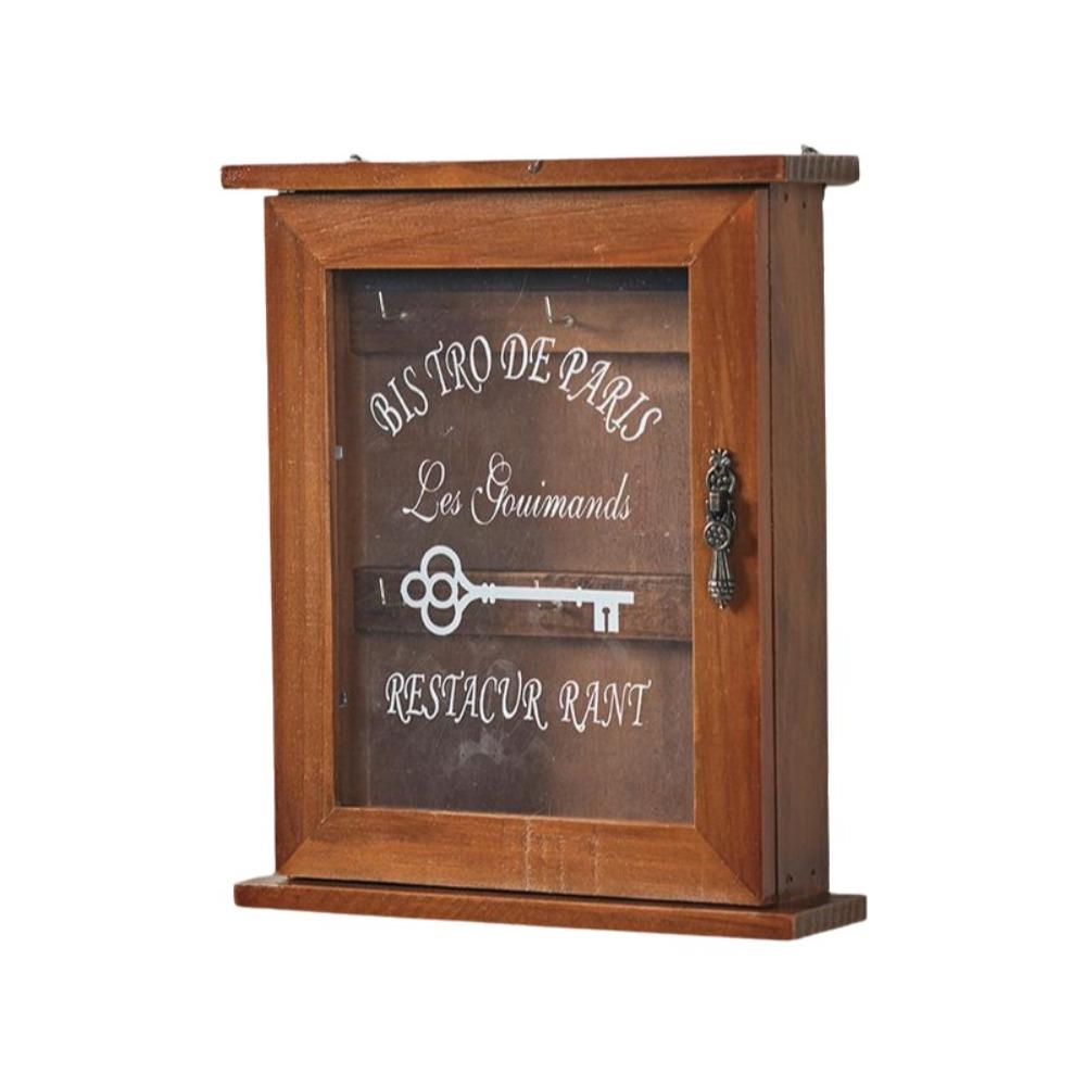 Vintage Wall-Mounted Key Holder Rustic Key Hook Wall Decoration Cabinet Key Rack Apartment коричневый 1290₽