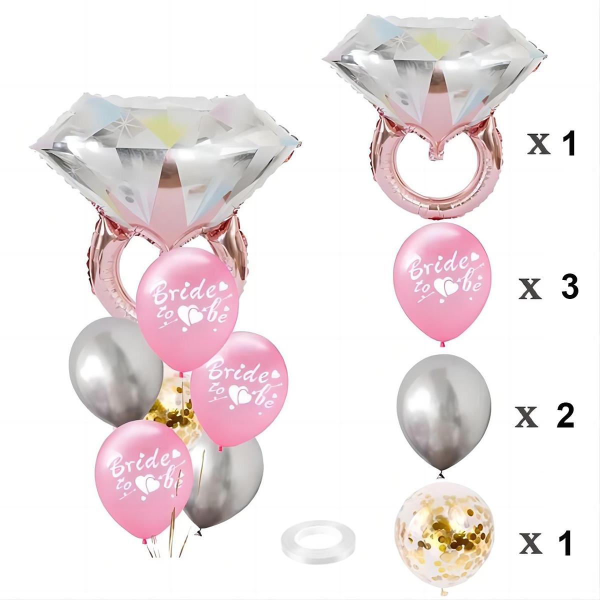 

8шт свадебный букет из воздушных шаров, конфетти, воздушный шар, идеи для свадебного душа, команда невесты, чтобы быть девичником, украшения для помолвки