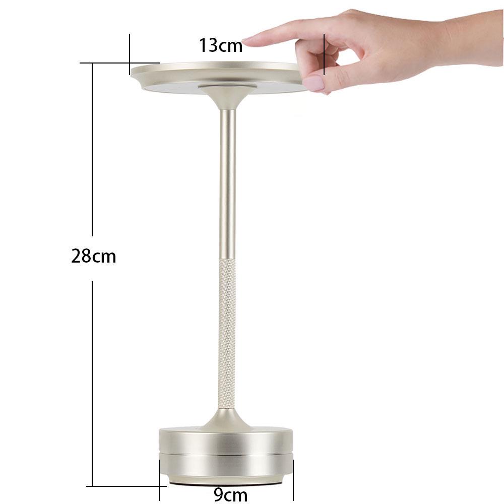 LED Touch Table Lamp - Minimalist Retro Cafe Style, USB Rechargeable