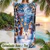 Soft Beach TowelChristmas Custom Name Print Towel For Bathroom Beach Indoor Decor Holiday Gift