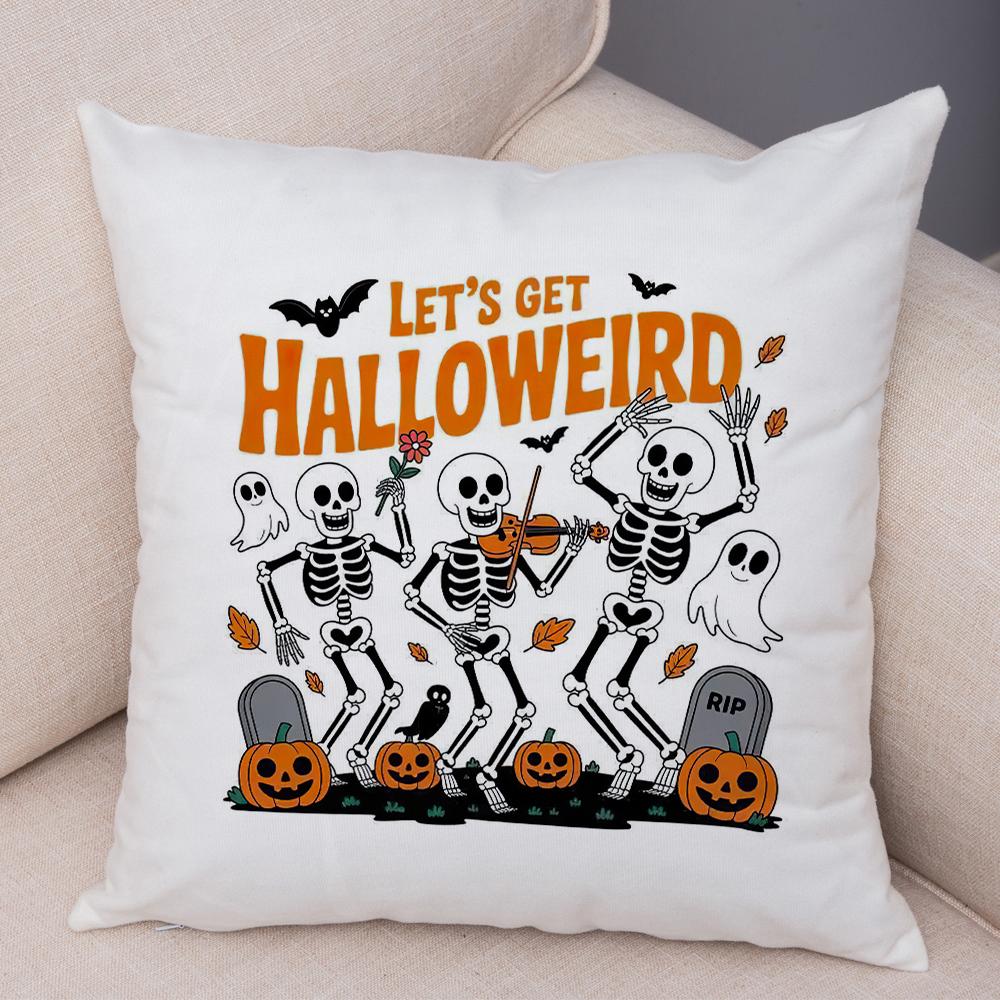Witch Vibes Pillowcase Double Print Spooky Cats Cushion Cover Soft Plush Magic Potions Pillowe Case for Sofa Home Car
