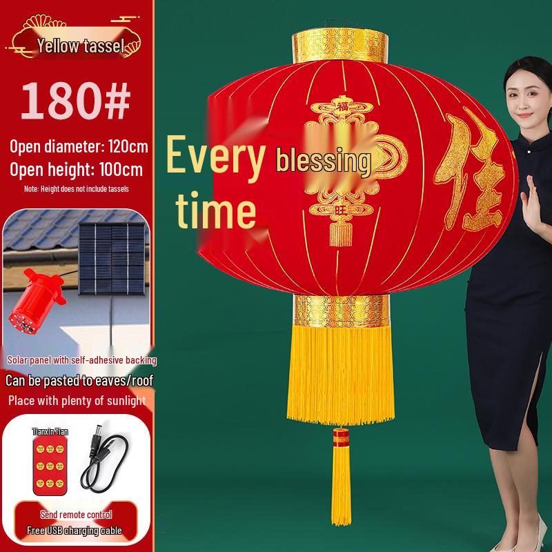 2026 New Style Red Lantern Pair for Main Entrance - Spring Festival Celebration Decor