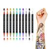 Body Art Markers for Skin 10 Color Double Tip Temporary Skin Markers Washable Art Supplies for Drawing Daily Men Women Teens