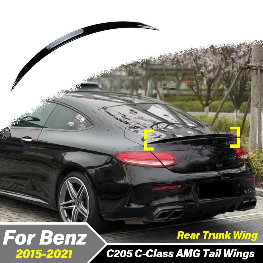 For Mercedes-Benz C Coupe C205 AMG 2015 2016 2017 2018 2019 2020 2021 Car Trunk Spoiler Roof Splitter Rear Wing Auto Decoration