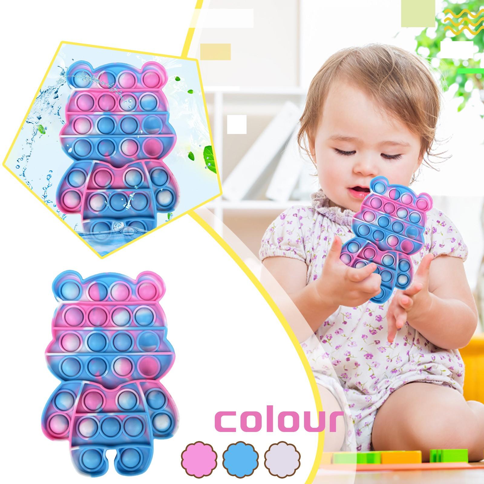 

Настольные сенсорные разноцветные игрушки для снятия стресса с медведем для детей и взрослых One Size