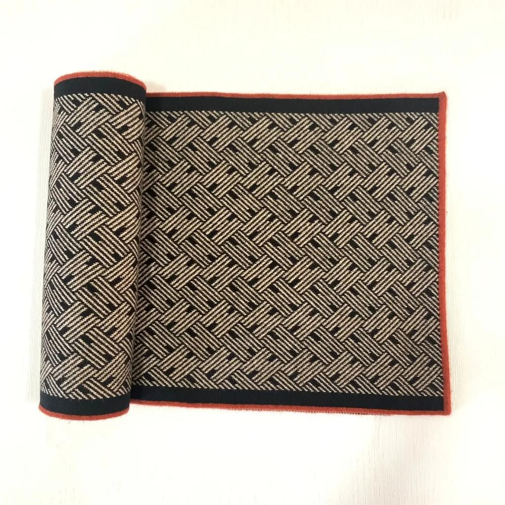 High Quality Classic Design Men's Scarf Autumn Winter Imitation Cashmere Dady's Muffler Business Jacquard Thermal Scaves Male