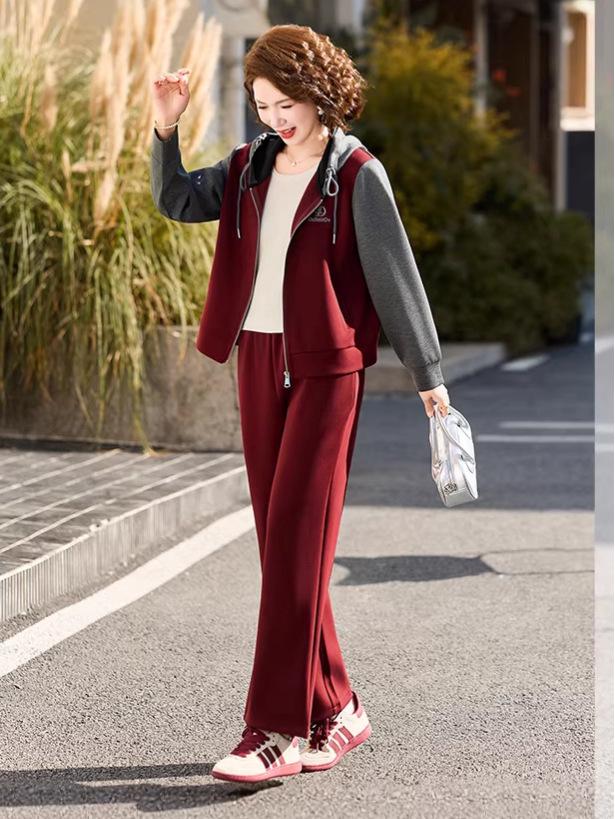 Spring/Autumn 2026 Women's Chic Hooded Sweatshirt Set - Fashionable High-End Style