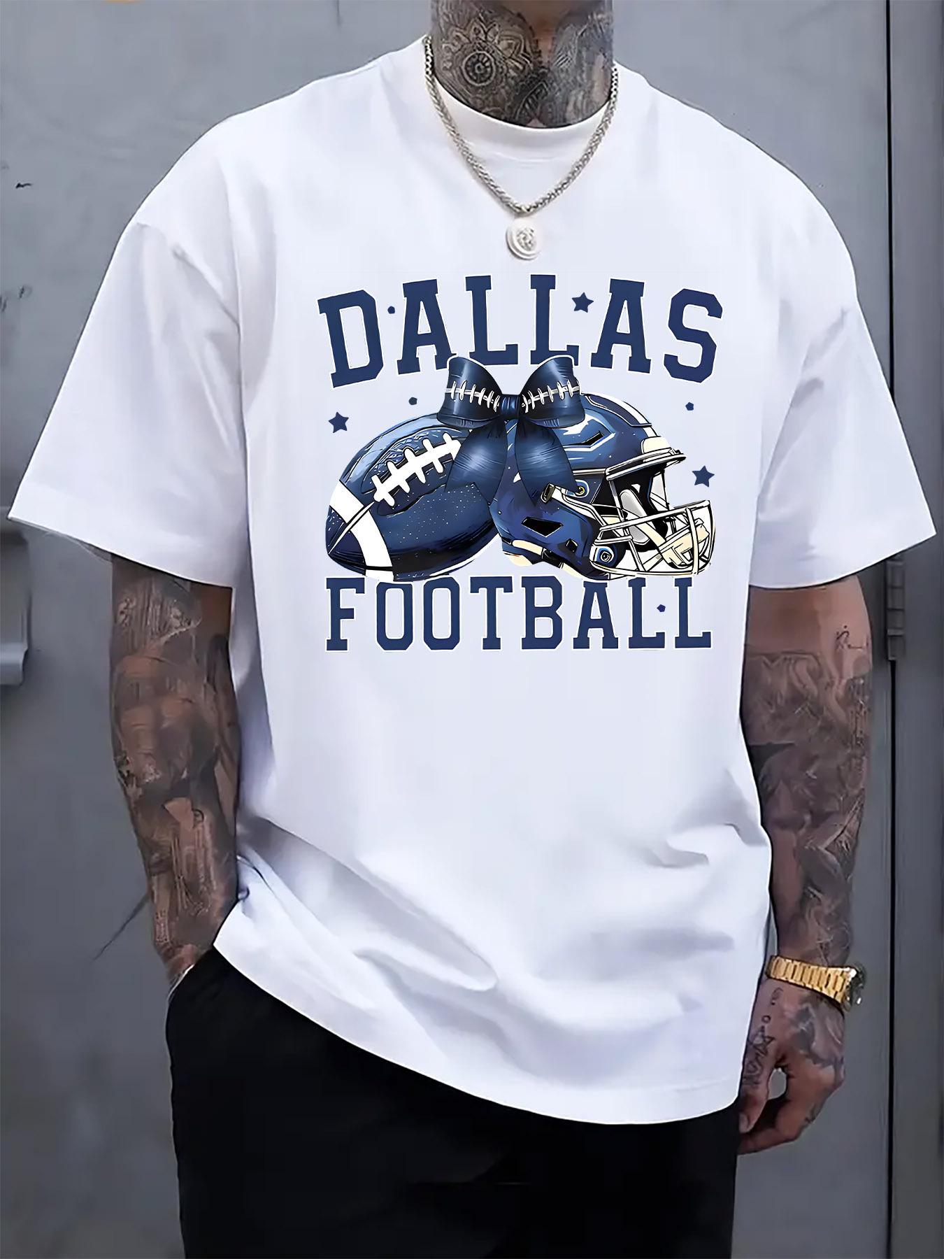 Dallas Football Graphic Tshirt - Casual Crew Neck S