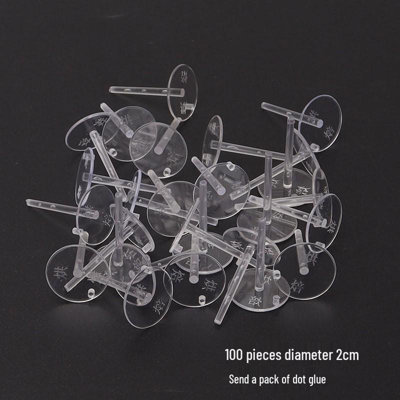 100 Clear Plastic Figurine Stabilizer Inserts for Cake Decorations