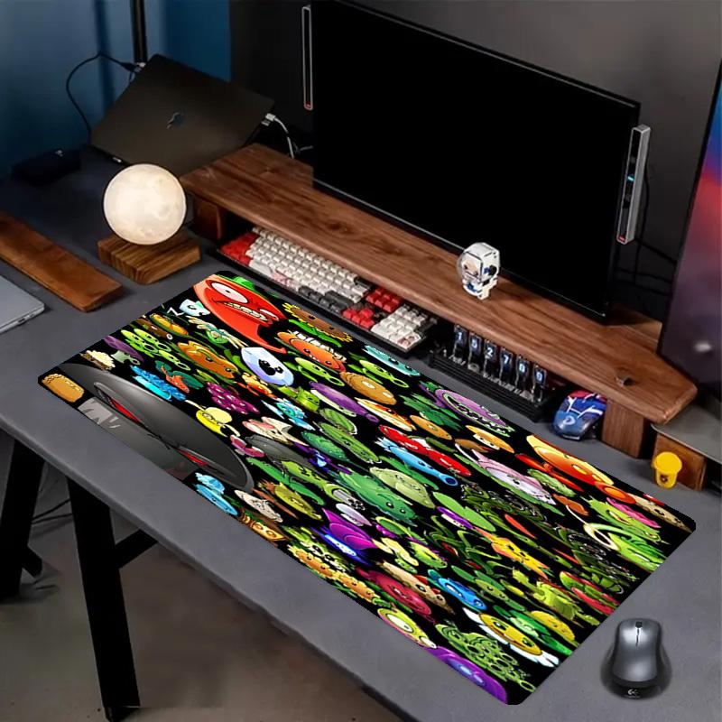 Plants vs. Zombies Print Mouse Pad, Anti‑Slip Desktop keyboard Mat, for PC Laptop Gaming Working Daily Use, Cool Festival Surprise Gift
